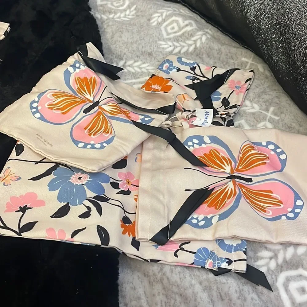 Nwt kate soade cotton packing cubed/fravel bags drawstring 4 piece set